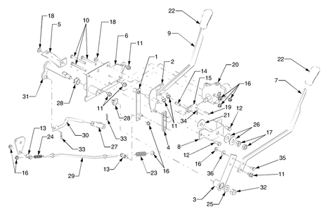 Lift Valve And Position Control Diagram and Parts List for 6284 54AD64H710-54AT64H710-54BD64H710-54BT64H710 Cub Cadet Lawn Tractor